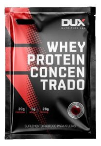 Suplemento Dux Nutrition Whey Protein Concentrado sabor cappuccino de 28g