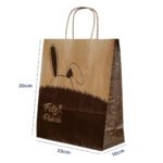 Sacola Papel M 23x30x10cm 50und Feliz Páscoa Acesso Kraft Monolúcido Embalagem Presente Bolsa Ecológica Alça Torcida