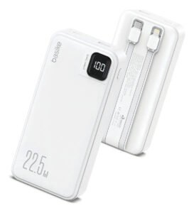 Carregador Basike Ba-POW079 usb-c portátil com cabo carregamento super rápida branco