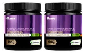 Kit 2 X Creatina Creapure (100g) – Growth Supplements Sabor Natural