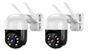 Kit 2 Câmera De Segurança Ip A8 App Icsee Full Hd Wifi Branco/preto G.Eye