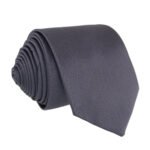 Gravata Masculina Premium Tradicional Padrinhos Casamento Noivos Semi Slim Várias Cores Cinza Chumbo