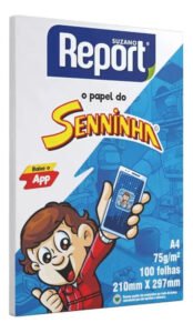 Papel Sulfite Senninha Report A4 Resma 100 Folhas 75g Cor Branco