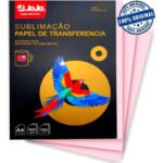 Papel Sublimático Jojo A4 100g 100 Folhas Fundo Rosa Para Canecas