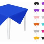 Kit 10 Toalhas De Tnt Para Mesa De Aniversário 70cm X 70cm Cor Azul
