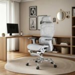 Cadeira de Escritório Ergonômica com Apoio para Pés e Suporte Lombar