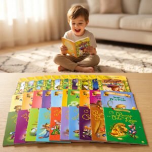 Livros Infantis Kit 30 Volumes Contos Clássicos Fábulas Histórias Coletânea Ouro Inesquecíveis Sempre Ilustrado Educativo Literatura Presente Criança Conto de Fada Português Louis Riel