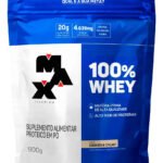 100% Whey 900g Refil Max Titanium Whey Concentrado Sabor Cookies & cream