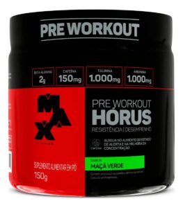 Pré Treino Hórus 150g Max Titanium Maçã Verde Energia Sustentada