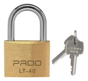 Pado Latão 40mm 2 chaves cadeado de latão lt não enferruja cor Dourado