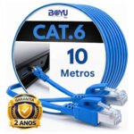 Cabo De Rede Cat6 10 Metros 10m Ethernet Lan Giga Rj45 Crimpado Boyu Cell
