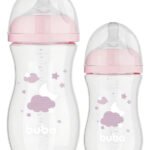 Mamadeira Bebê Controle De Fluxo Buba C/ 2 Unidades +2 Meses Cor Rosa Anti Gases