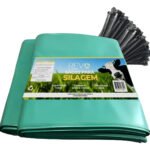 Kit 100 Sacos Silagem 52×110 200 Micras + 100 Abraçadeiras Cor Verde