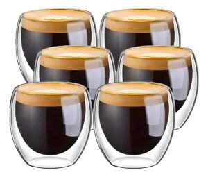 Copos De Vidro Borosilicato Duplo Nespresso 6 Unidades Cor Transparente