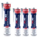4 Cibra Flex Pu 40 Branco 400g Adesivo Selante Poliuretano