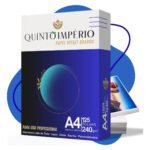 Papel Offset 240g A4 Branco 125 Folhas Premium Sulfite Quinto Império