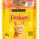Ração Úmida PURINA FRISKIES para Gatos Adultos Salmão ao molho 85g