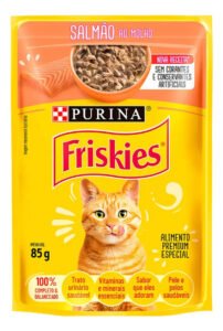 Ração Úmida PURINA FRISKIES para Gatos Adultos Salmão ao molho 85g