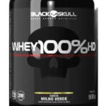 Whey 100% Hd Black Skull – 900g (wpc, Wpi E Wph) Caveira Pre Sabor Milho verde
