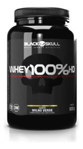 Whey 100% Hd Black Skull – 900g (wpc, Wpi E Wph) Caveira Pre Sabor Milho verde