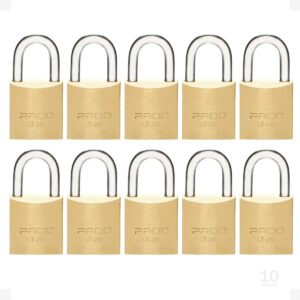 Cadeado Pado 20mm Latão De Armário Bicicleta Malas 10 Peças Cor Dourado