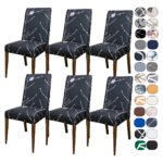 Kit 6 Capa Cadeira Jantar Tecido Importado Spandex Mais Resistente Elástico Cor Sakura