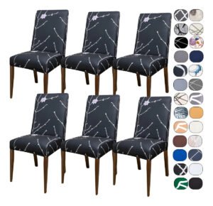 Kit 6 Capa Cadeira Jantar Tecido Importado Spandex Mais Resistente Elástico Cor Sakura