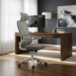 Cadeira De Escritório Ergonômica Em Tela Mesh Branca Ce02.2 Branco