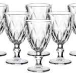 Jogo De Taças De Vidro Diamante Com 6 Peças De 340 Ml Linha Premium