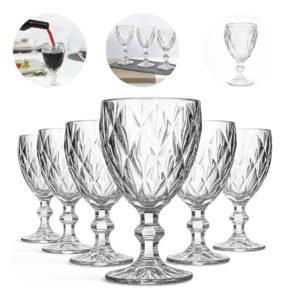 Jogo 12 Taças Vidro Diamond Transparente 340ml Gamma Cor Cristal