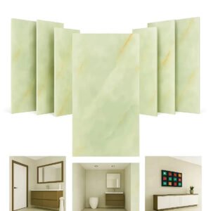 Kit 20 Placas Adesiva Mármore 3d Auto Colante Parede 60×30 Cor Verde Lumier Marca Hibo