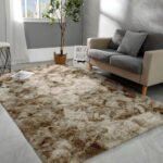 Tapete 2,00×1,50 Peludo Felpudo Para Sala e Quarto Cores Cor Bege-mesclado Desenho Do Tecido Pelo Alto Casa Laura Enxovais Tapete Médio Para Sala 2×1,5m, Antiderrapante e Lavável – Bege Mesclado