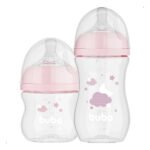 Kit Mamadeira Anticólica Buba 120ml E 270ml Easy Flow Nunvem Cor Rosa