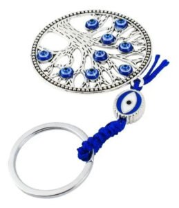 Chaveiro Árvore Olho Grego 5cm Azul