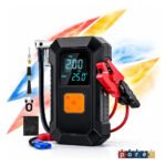 Auxiliar Partida Bateria Compressor Ar Inteligente Emergência Portátil Veicular Com Compressor De Ar, Pares Portátil Compressor Ar Veicular