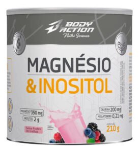 Magnésio E Inositol Taurina Melatonina 210g Bodyaction Nutri Science Sabor Frutas Vermelhas