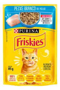 Friskies Ração Úmida Gato Adulto Sabor Peixe Branco 85g