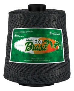 Barbante Eco Brasil 6 Fios Preto 1Kg para Crochê e Tricô
