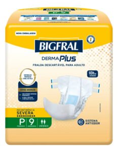 Fralda P/ Incontinência Bigfral Derma Plus Tam.p – 9 Fraldas