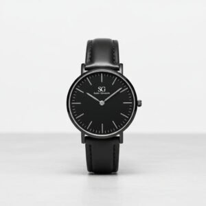 Relógio Masculino Saint Germain Murray Full Black de Couro Sintético Preto