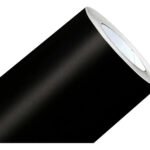 Papel De Parede Adesivo Preto Fosco Envelopamento 5m X 60cm Preto