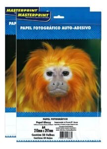 Papel Fotográfico Glossy Adesivo 130g A4 Masterprint 50 Folhas