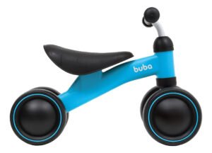 Bicicleta De Equilíbrio 4 Rodas Bebê Sem Pedal Infantil Buba Azul