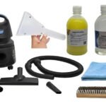 Kit Higienização De Estofados Em Geral Carro Sofa Aspirador Preto/azul