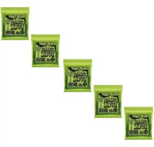 Jogo De Cordas Guitarra 010 Ernie Ball Regular Slinky 5 Pack