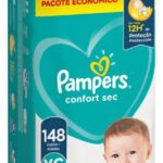 Fraldas Pampers Confort Sec XG x 148 unidades