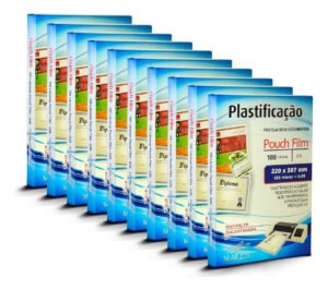 1000 Folhas Plástico P/ Plastificação Mares A4 0,05 220×307