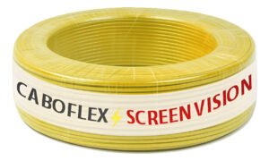 Fio 4mm Cabo Flexível Rolo Com 25 Metros Elétrico 750v Cor Amarelo Marca Screen Vision