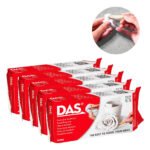 Massa de biscuit DAS Branca – 250G kit X 5 do 500g – Branco