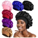 Kit 2 Touca De Cetim Com Faixa Anti Frizz Hidratação Luxo Lf Sortidas/aleatorias